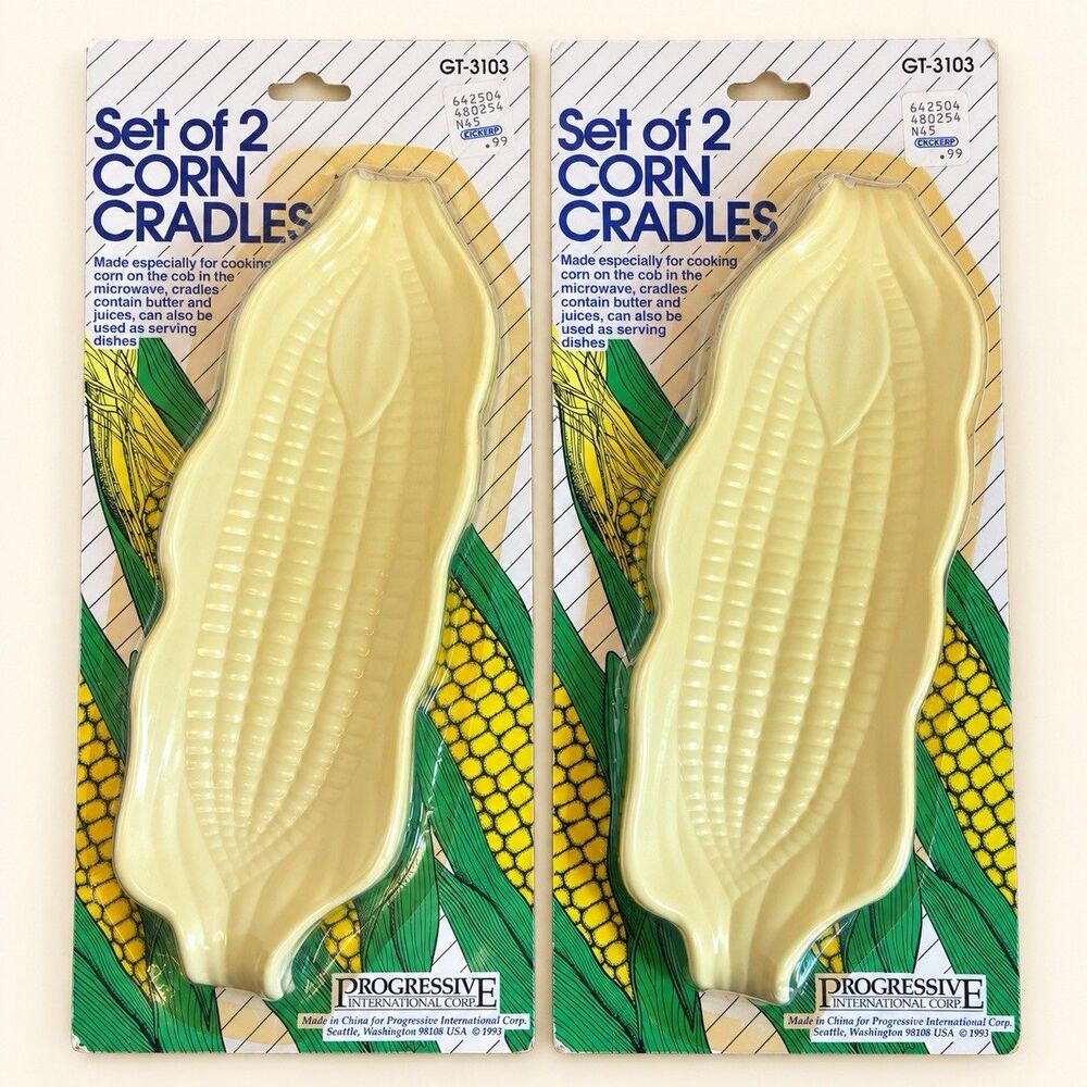 Progressive International Corp Corn Cradles Set of 2 GT-3103 Plastic Beige 8 in